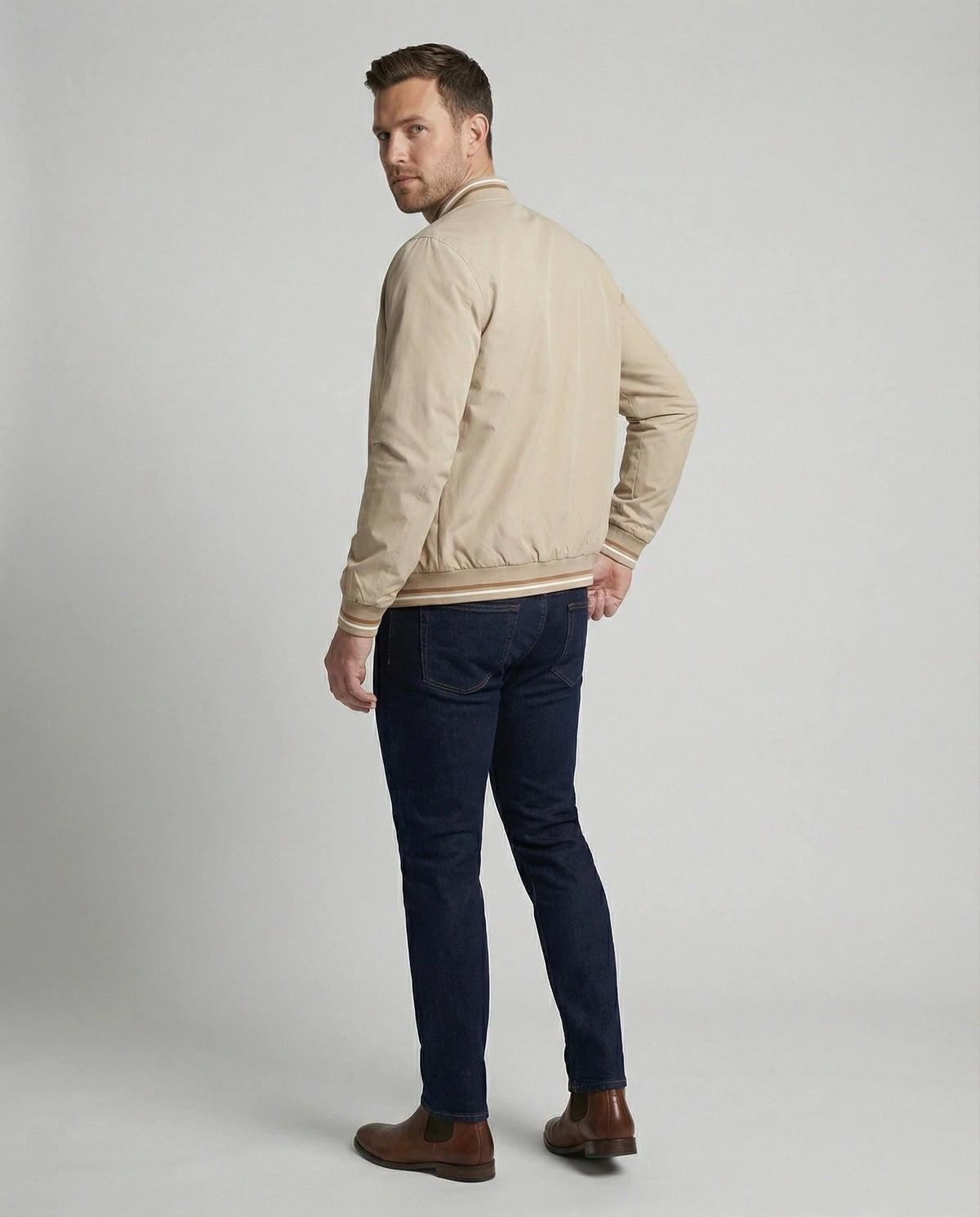 Men's Water-Resistant Nylon Bomber Jacket | Lightweight Breathable Layer 6