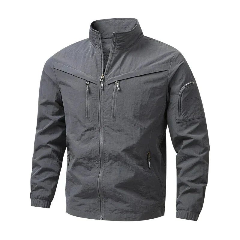 Men's Weather-Resistant Utility Jacket | Lightweight Multi-Pocket Outdoor Layer 2