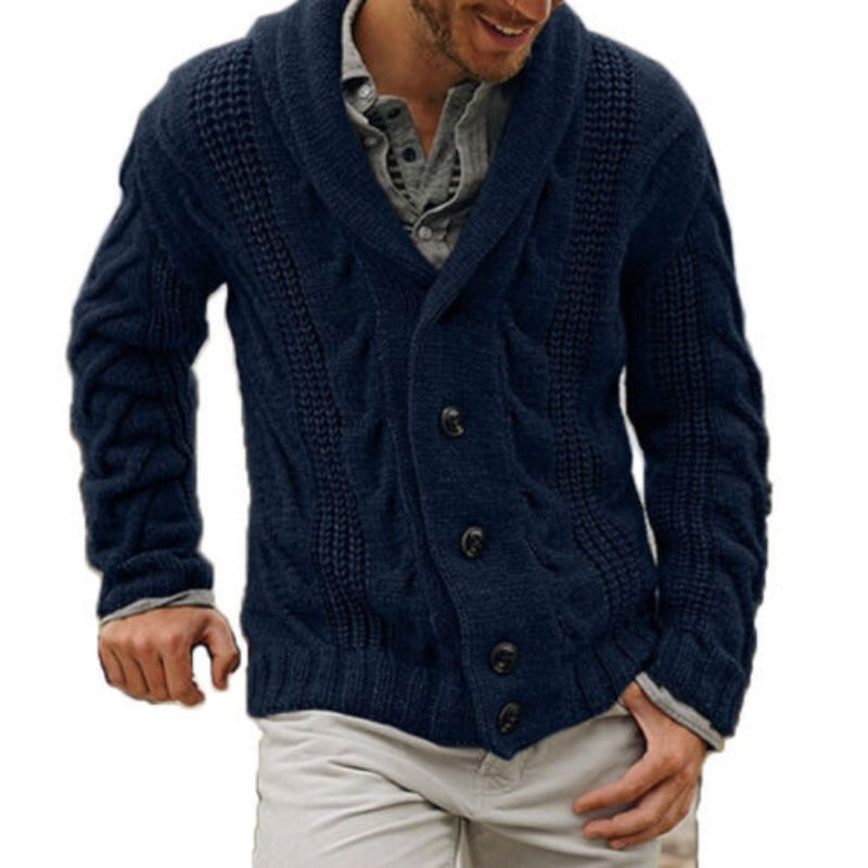 Men's Wool Cardigan | Classic Knitted Button-Down Sweater 0