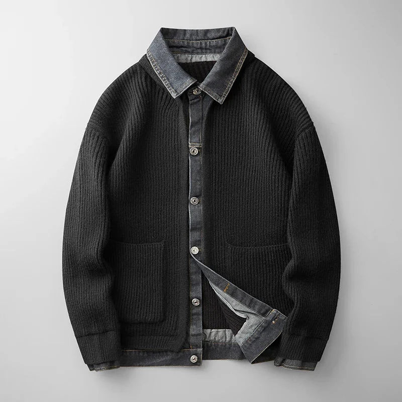 Men's Wool Cardigan | Relaxed Fit Button-Up Layer for Autumn 0