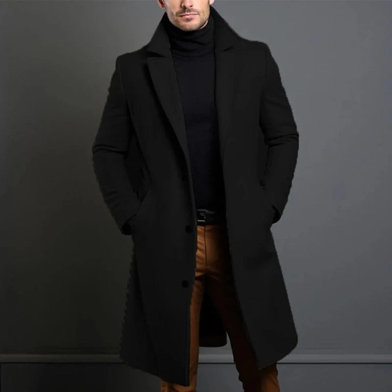 Men's Wool Overcoat | Tailored Longline Winter Coat 0
