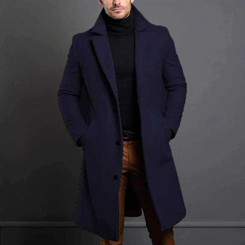 Men's Wool Overcoat | Tailored Longline Winter Coat 3