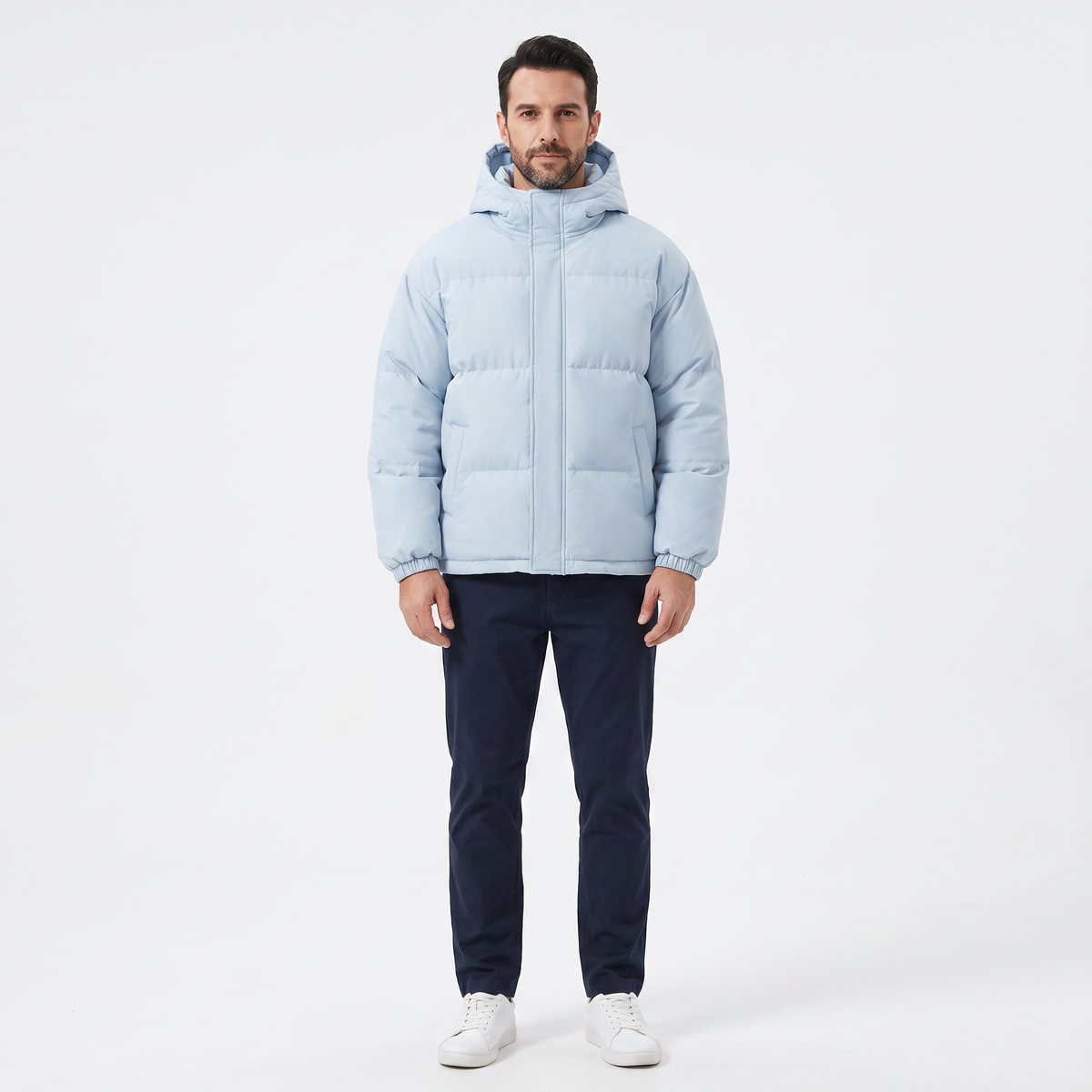 Men's Puffer Jacket | Lightweight Hooded Winter Coat for Everyday Wear